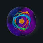 Atomic Structure Spots Science 6 Cm Round Badge<br><div class="desc">A cool,  trendy and fun science-inspired design. The perfect gift for all scientists,  science teachers,  lab technicians,  science students,  in short,  any science geek in your life (and that includes you)! Designed by Science Geekness© at http://www.zazzle.com/sciencegeekness*</div>