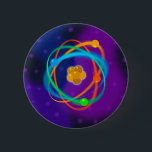 Atomic Structure Spots Science 6 Cm Round Badge<br><div class="desc">A cool,  trendy and fun science-inspired design. The perfect gift for all scientists,  science teachers,  lab technicians,  science students,  in short,  any science geek in your life (and that includes you)! Designed by Science Geekness© at http://www.zazzle.com/sciencegeekness*</div>