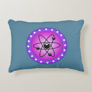Atomic Symbol on a Pink background Decorative Cushion