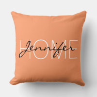 Atomic tangerine colour home monogram