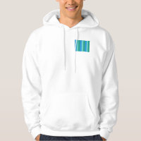 Atomic Teal and Turquoise Stripes Hoodie