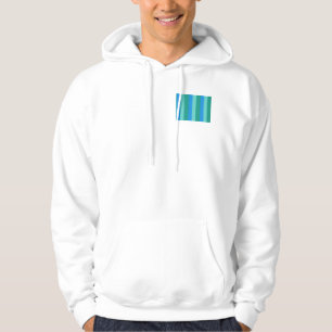 Atomic Teal and Turquoise Stripes Hoodie