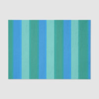 Atomic Teal & Turquoise Stripes Tissue Paper