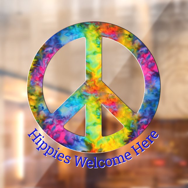 [Atomic Tie-Dye] Peace Sign Symbol  Window Cling (Sheet 2)
