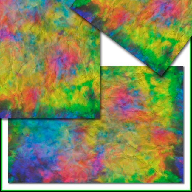 [Atomic Tie-Dye]  Psychedelic Rainbow Colors Tissue Paper (Creator Uploaded)