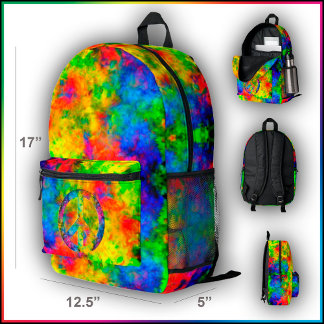[Atomic Tie-Dye] Rainbow Colours Bookbag Backpack