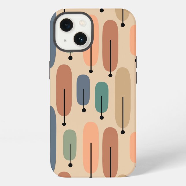Atomic Trees Retro iPhone Case (Back)