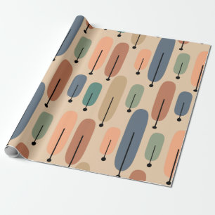 Atomic Trees Retro Wrapping Paper