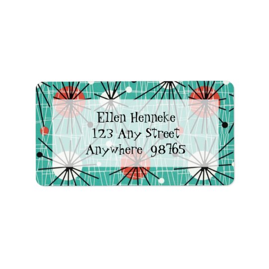Atomic Turquoise Address Label