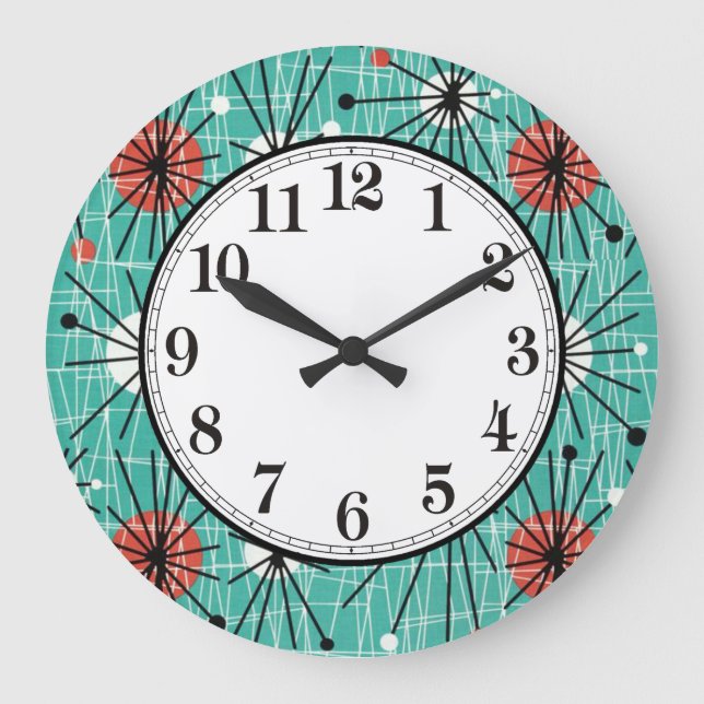 Atomic Turquoise Large Clock (Front)