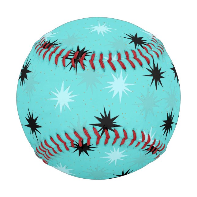 Atomic Turquoise Starbursts Baseball (Back)