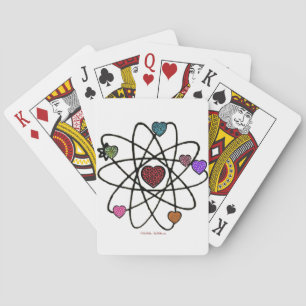 Atomic Valentine Leopard Print Hearts Playing Cards
