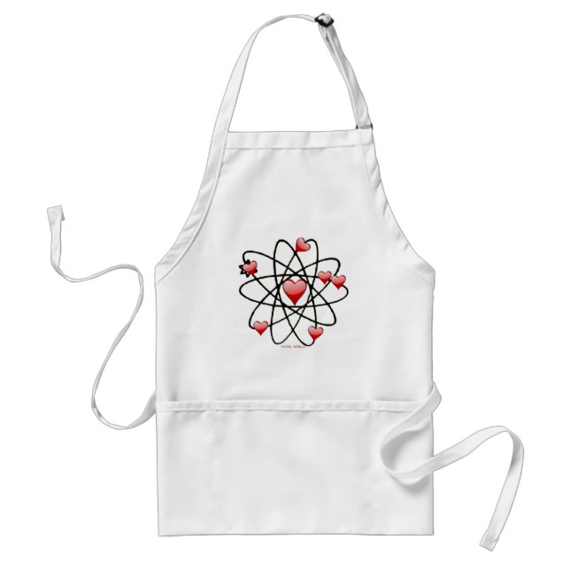 Atomic Valentine Red Hearts Standard Apron (Front)
