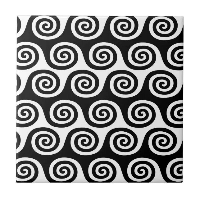 Atomic Wave Pattern Tile | Zazzle
