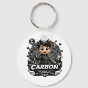 ATOMIVRA Carbon Character Key Ring