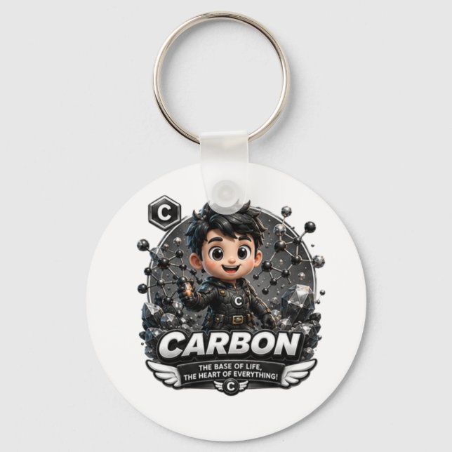  ATOMIVRA Carbon Character  Key Ring (Front)