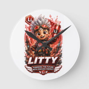 ATOMIVRA Lithium Character Round Clock