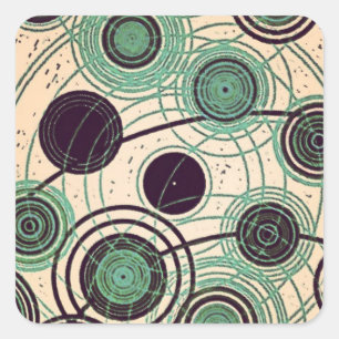 atoms and electrons square sticker