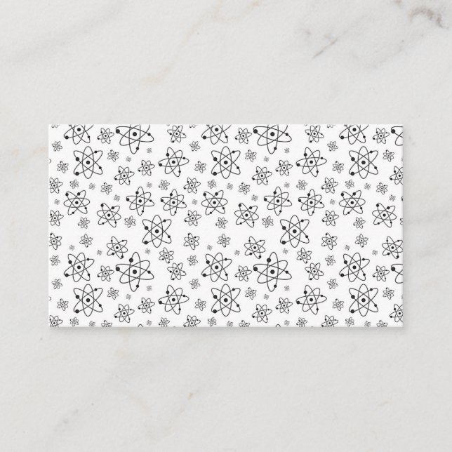 Atoms Retro Atomic Age Pattern Business Card (Front)