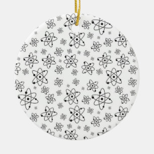 Atoms Retro Atomic Age Pattern Ceramic Tree Decoration