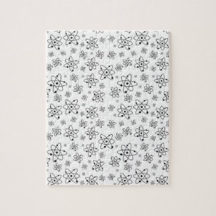 Atoms Retro Atomic Age Pattern Jigsaw Puzzle