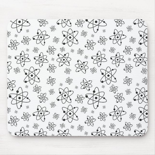 Atoms Retro Atomic Age Pattern Mouse Mat (Front)