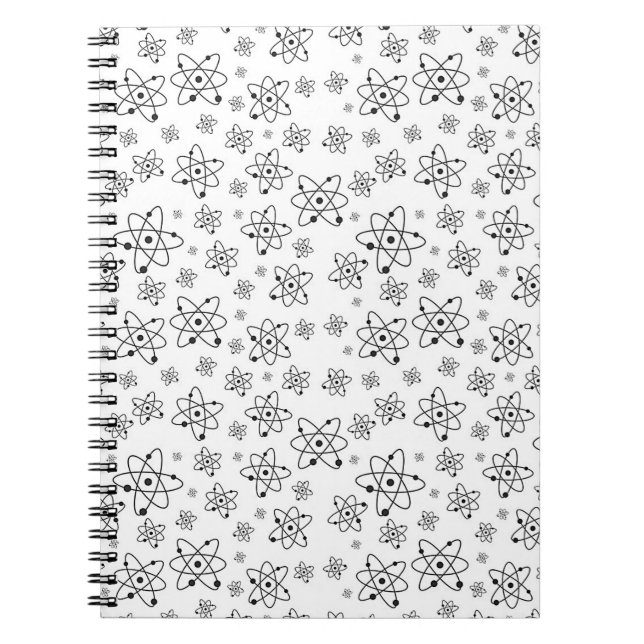 Atoms Retro Atomic Age Pattern Notebook (Front)