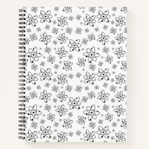 Atoms Retro Atomic Age Pattern Notebook
