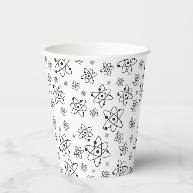 Atoms Retro Atomic Age Pattern Paper Cups (Front)