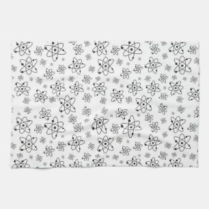 Atoms Retro Atomic Age Pattern Tea Towel