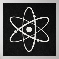 Atoms Science Atomic Orbit Icon Molecule Art Black