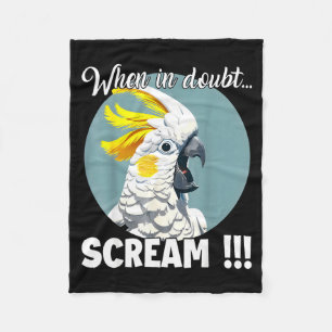 Atoo Meme T, Funny Screaming Sulphur-crested Atoo Fleece Blanket