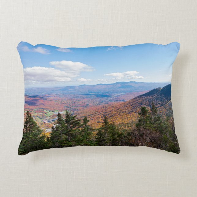 atop mount mansfield overlooking stowe decorative cushion (Front)