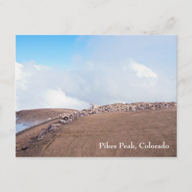 Atop Summit of Pikes Peak Postcard (Front)