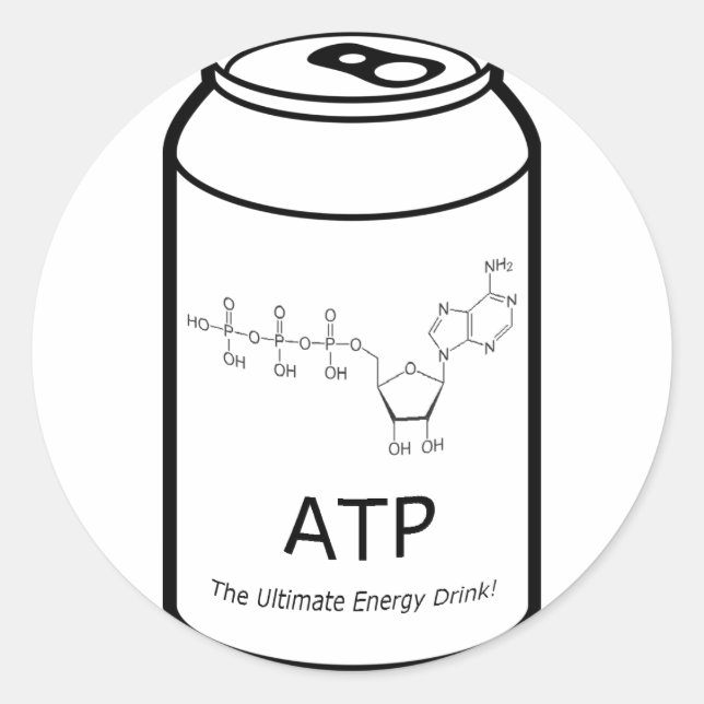 ATP Energy Drink Classic Round Sticker (Front)