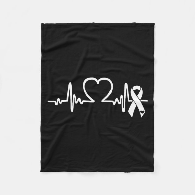 Atrial Fibrillation American Heart Disease Awarene Fleece Blanket (Front)