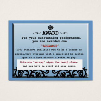 attaboy certificate