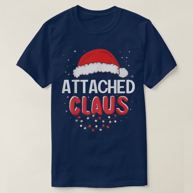 Attached Santa Claus Christmas Matching Costume  T-Shirt (Design Front)