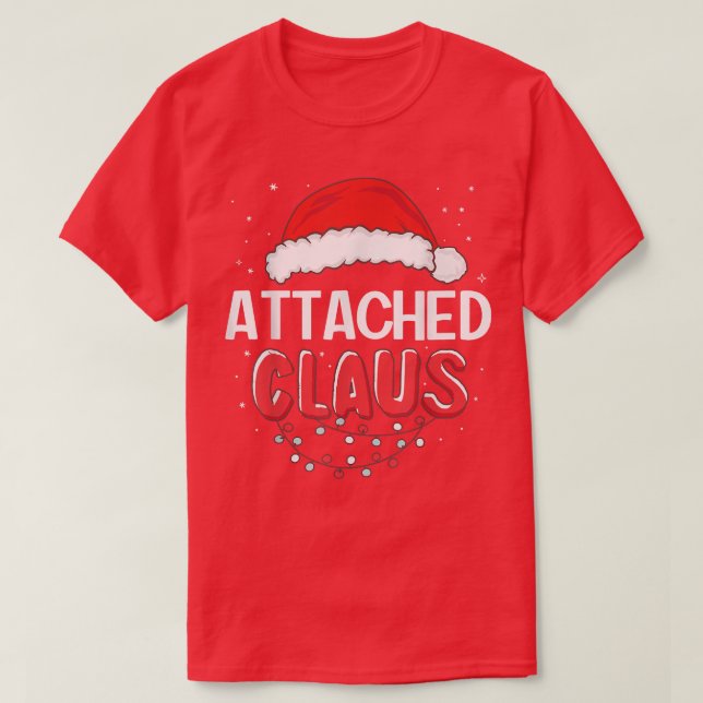 Attached Santa Claus Christmas Matching Costume T- T-Shirt (Design Front)
