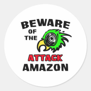 Attack Amazon Classic Round Sticker