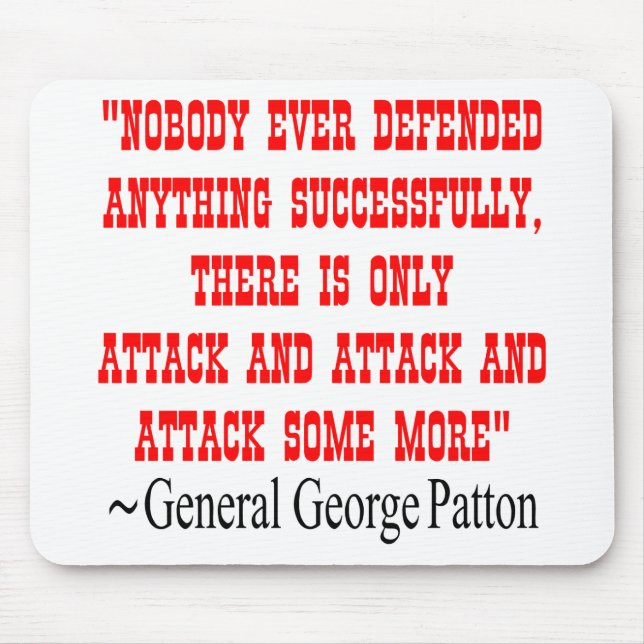 Attack Attack Attack Gen George Patton Mouse Mat (Front)