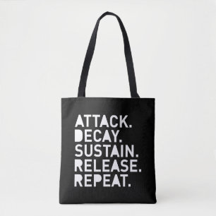 Attack Decay Sustain Release Repeat Tote Bag