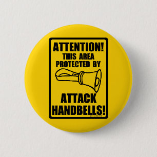 Attack Handbells 6 Cm Round Badge