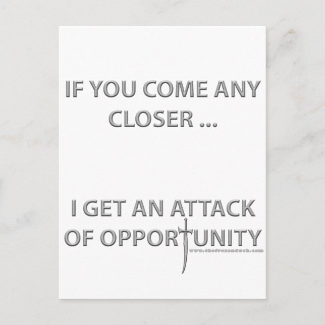 Attack of Opportunity Postcard (Front)
