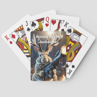 Attack of the Jackalope Funny Playing Cards