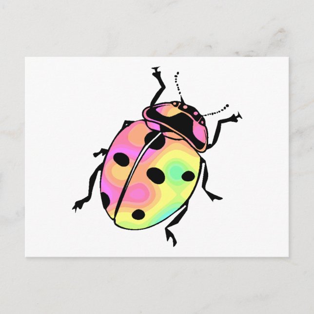 Attack of the Psychedelic Ladybug Postcard (Front)