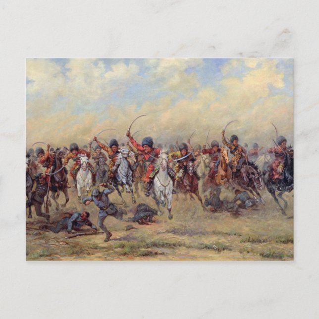 Attack of the 'Savage Division' Postcard (Front)