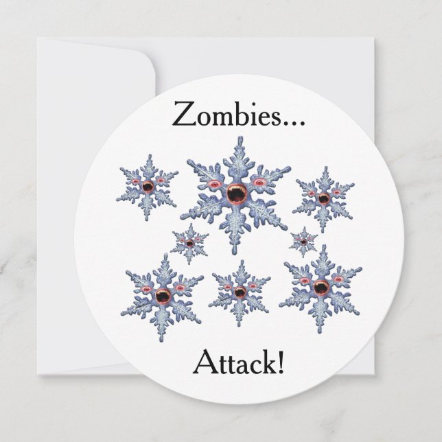 Attack of the Snowflake Zombies Flat Card (Front)