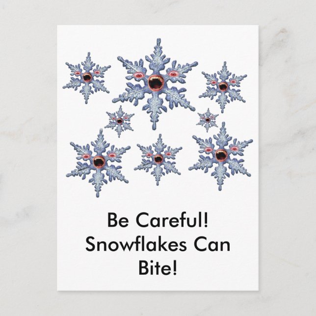 Attack of the Snowflake Zombies! Postcard (Front)