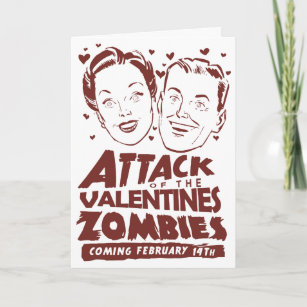 Attack of the Valentines Zombies Customisable Card